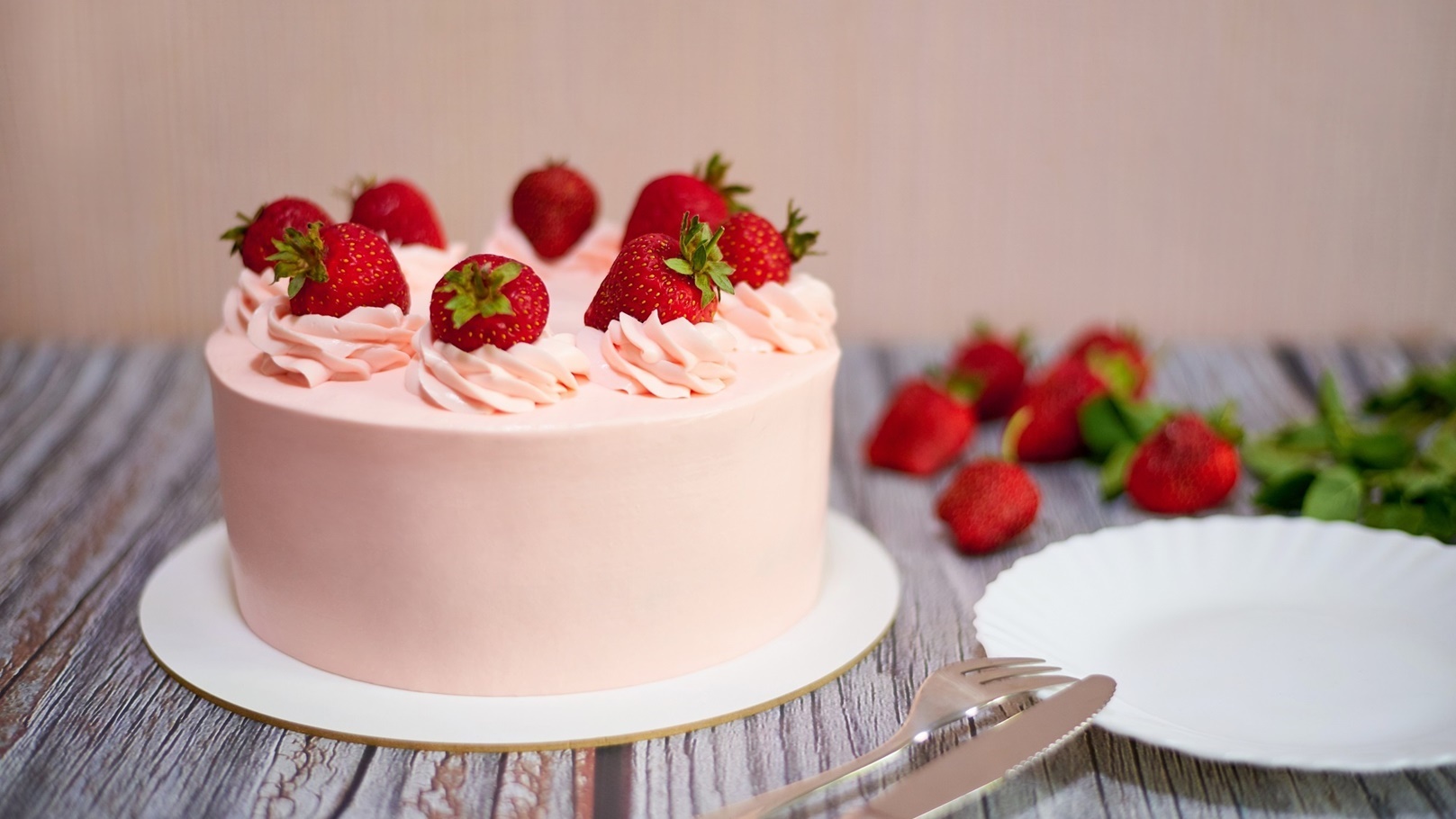 كيكة الفراولة