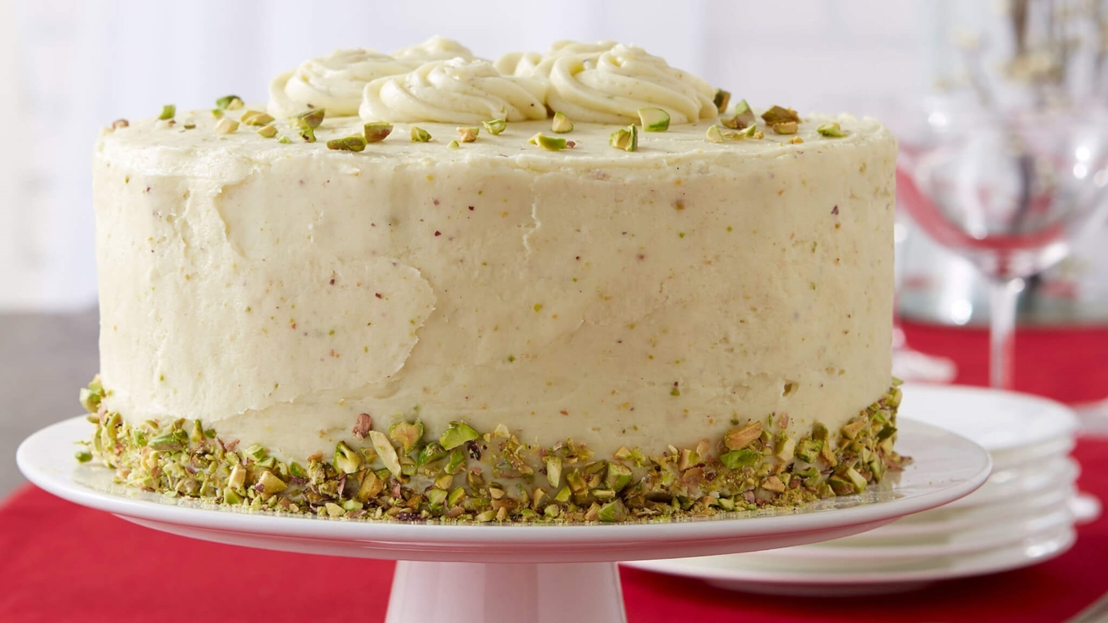 كيك الفستق بالليمون