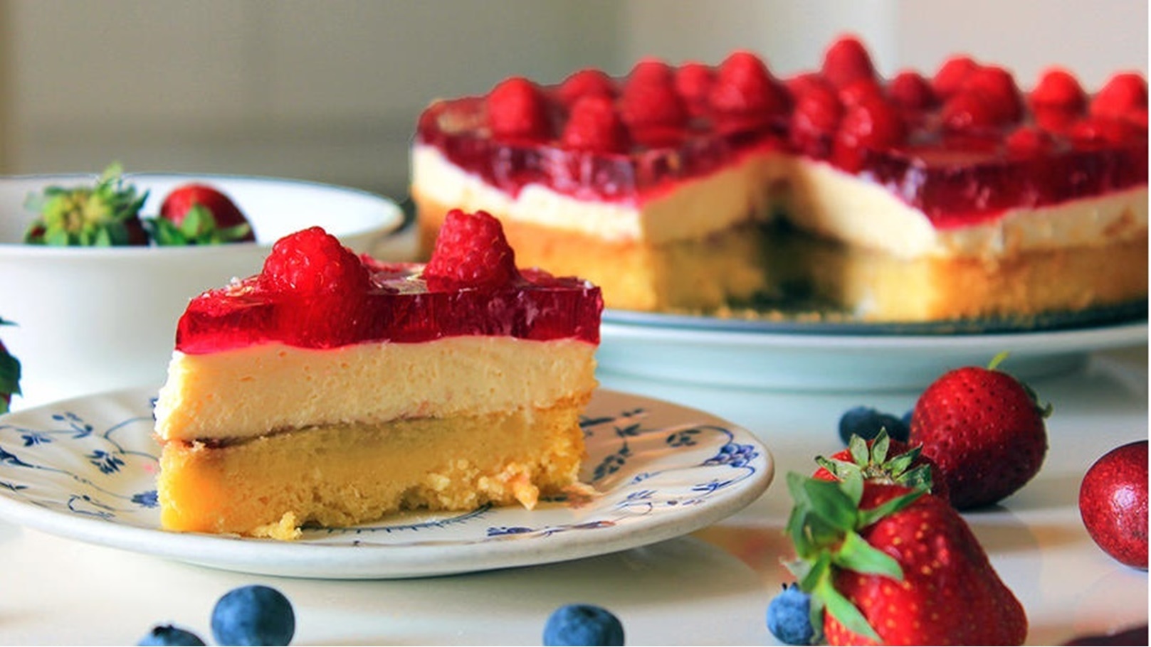 كيك بالكاسترد والجيلي 33