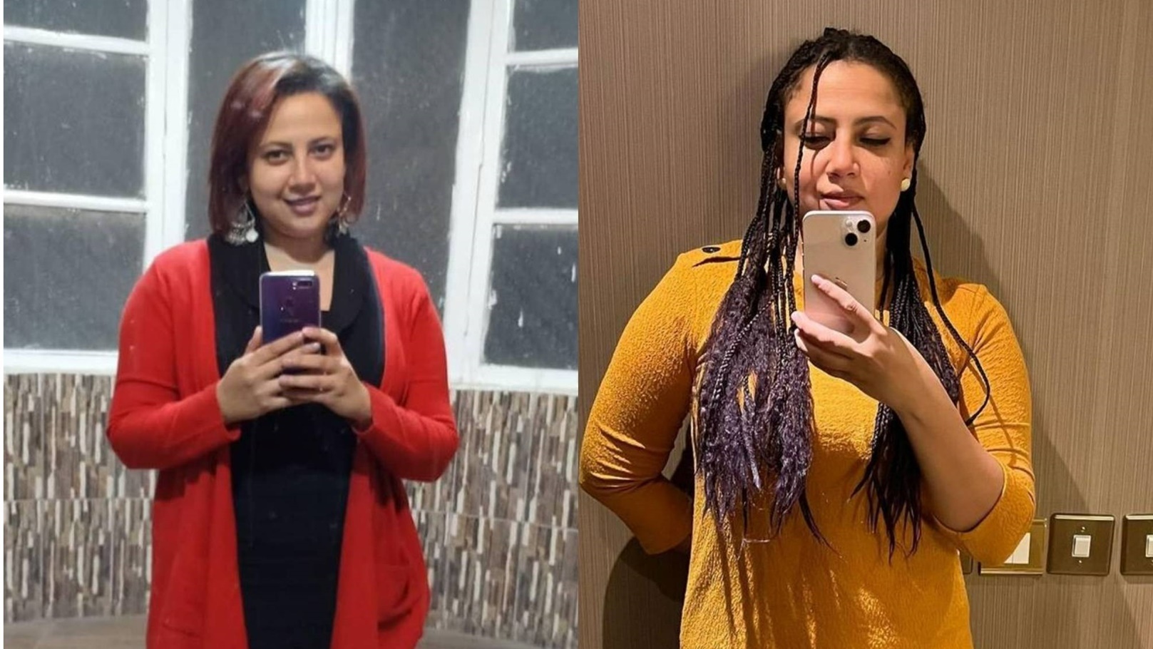 إسرا صالح قبل وبعد فقدان الوزن