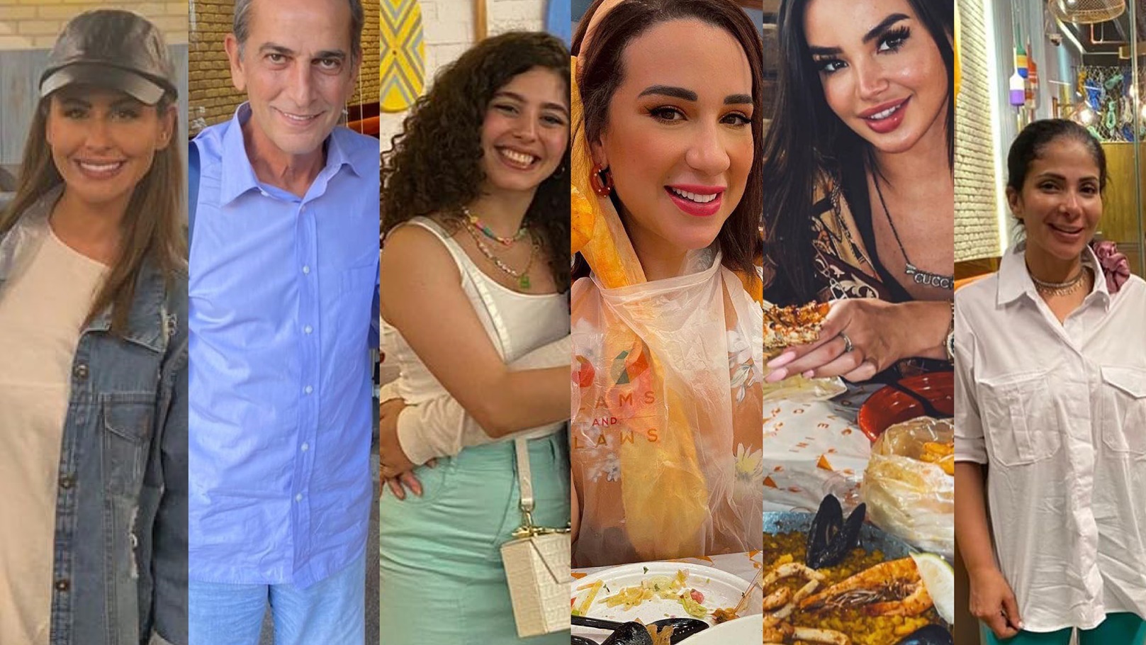 منى زكي في مطعم Clams and Claws