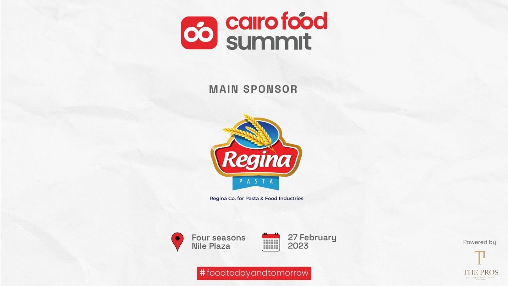 ريجينا للمكرونة راعيًا لقمة الصناعات الغذائية