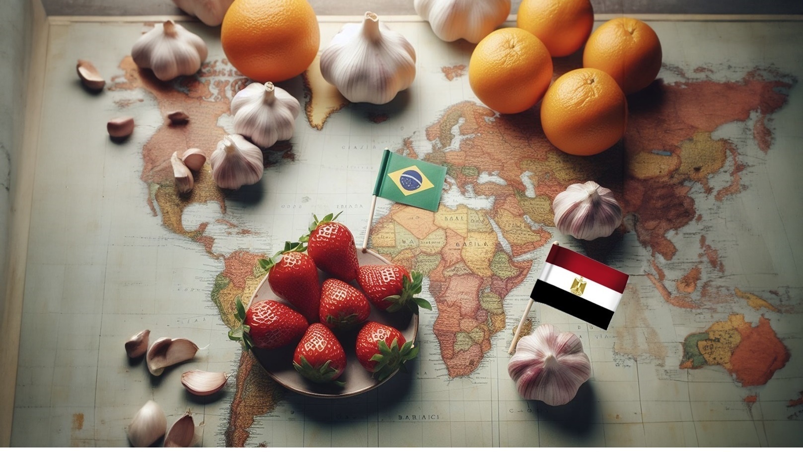 البرتقال والفراولة