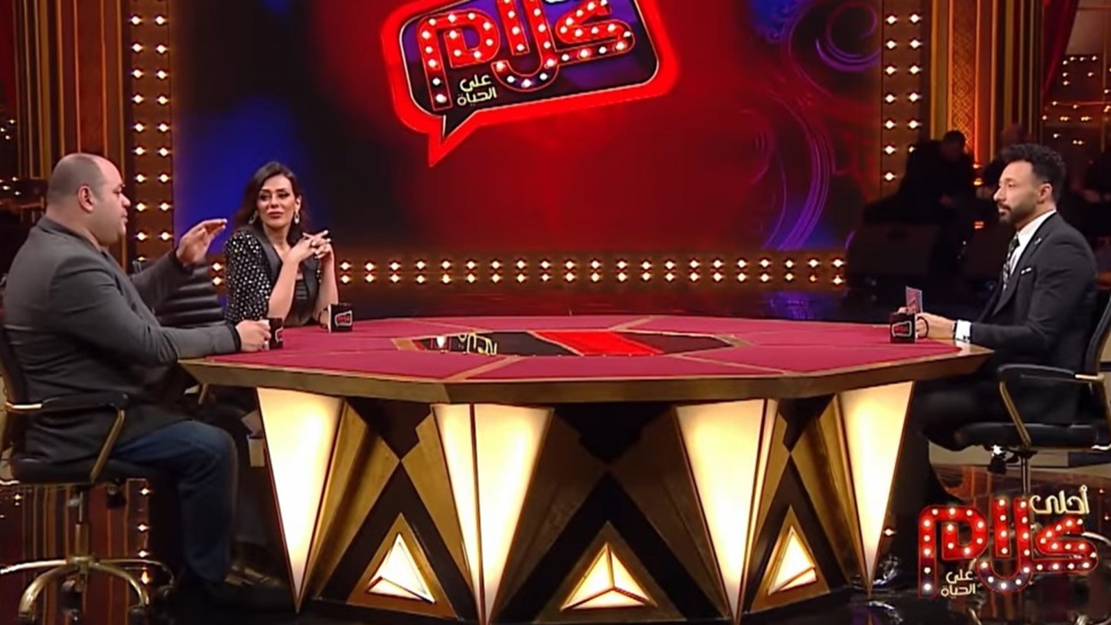 محمد ممدوح وإنجي المقدم مع أحمد فهمي في برنامج أحلى كلام