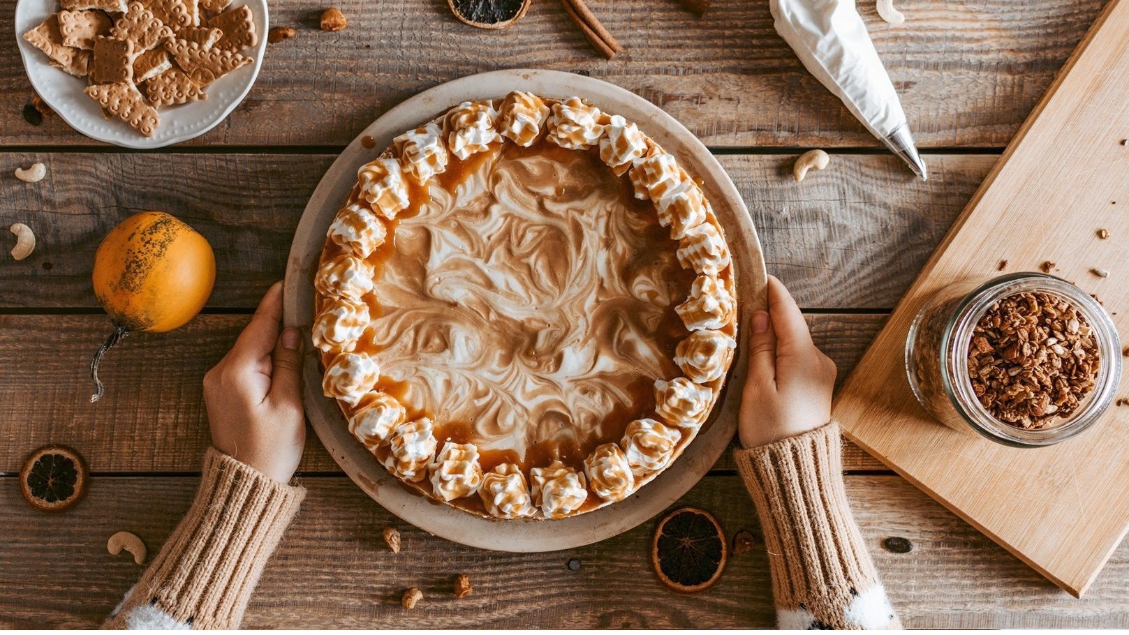 الكنافة بكريمة اللوتس