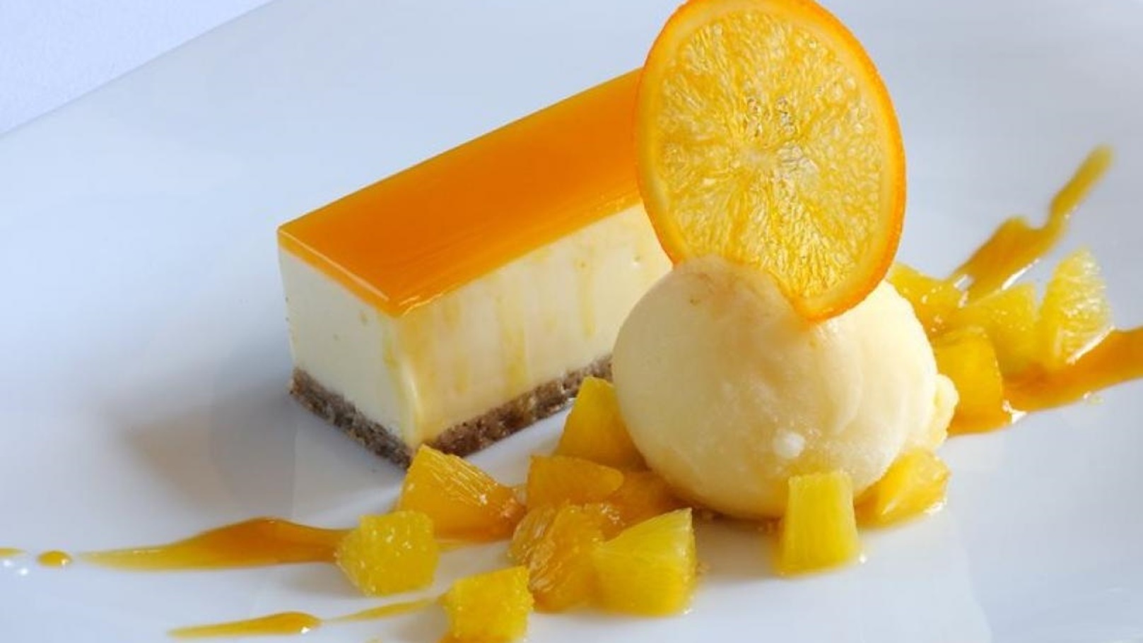 تشيز كيك البرتقال والزنجبيل