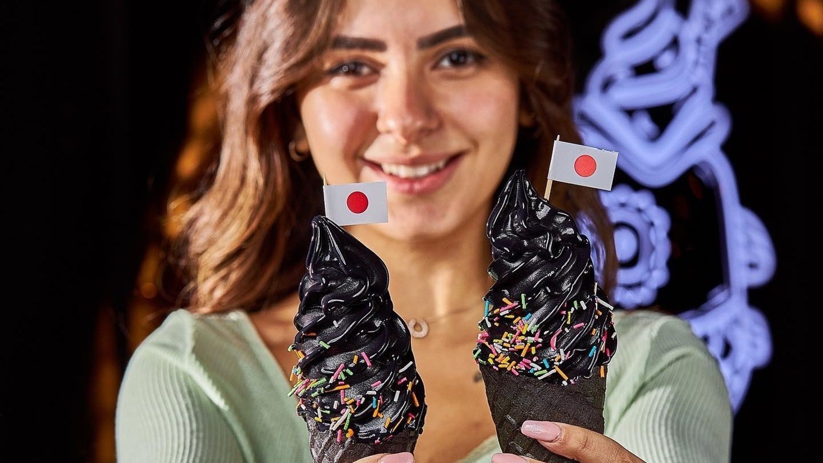 يس كريم أسود من Taiyaki