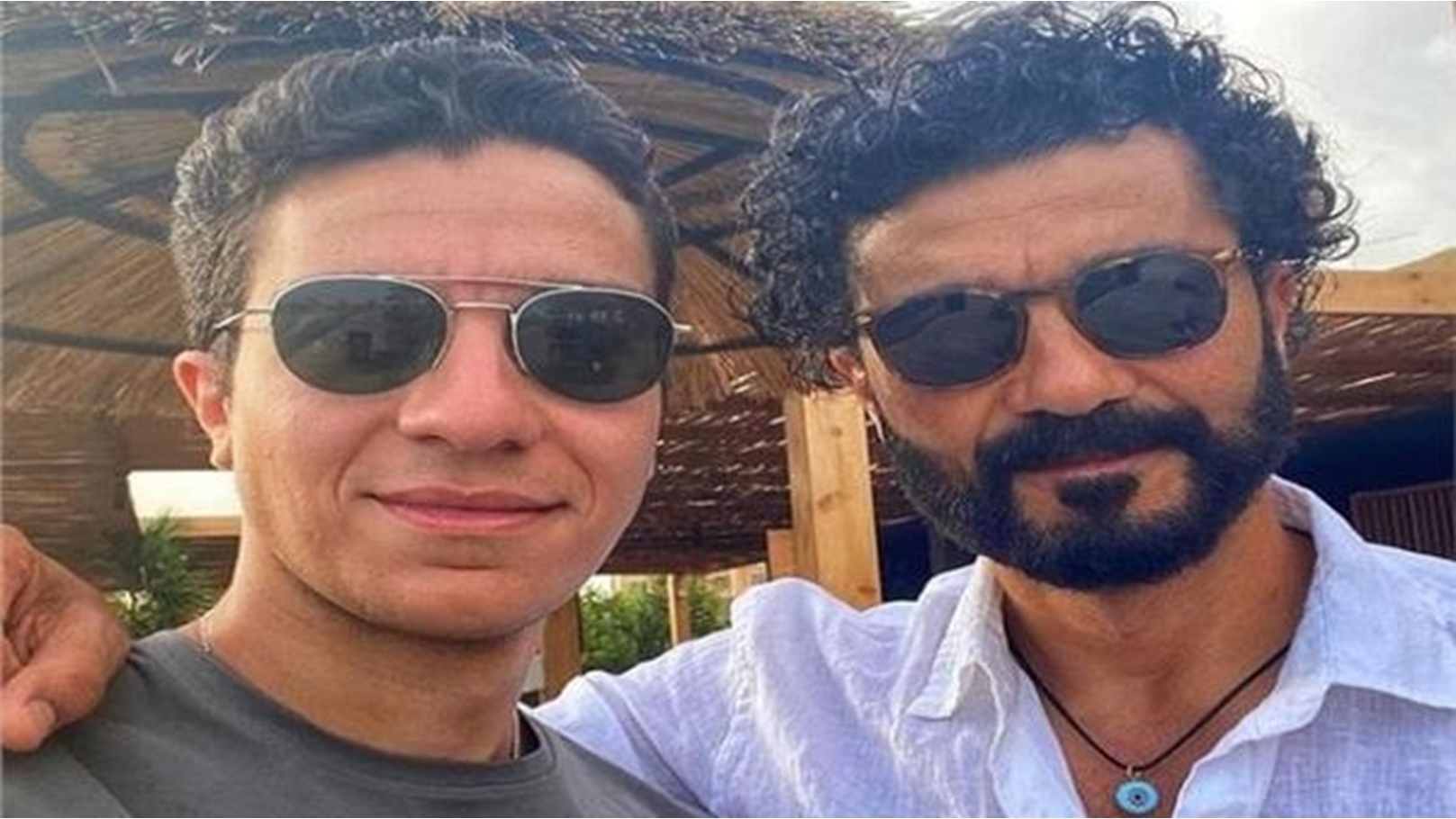 الفنان خالد النبوي ونجله نور