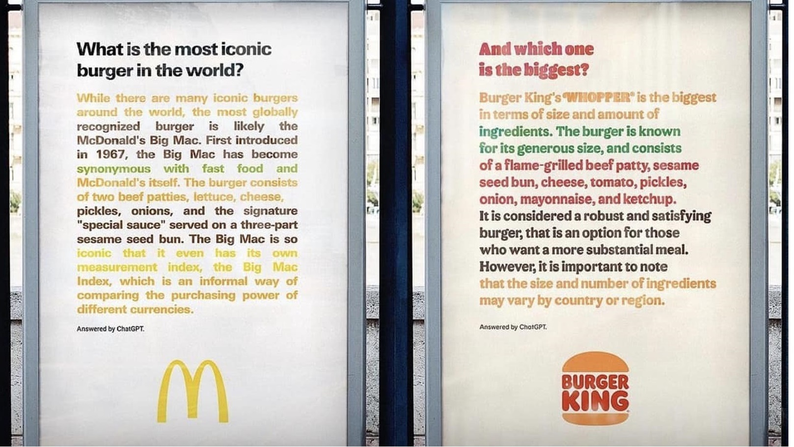 ماكدونالدز وبرجر كينج