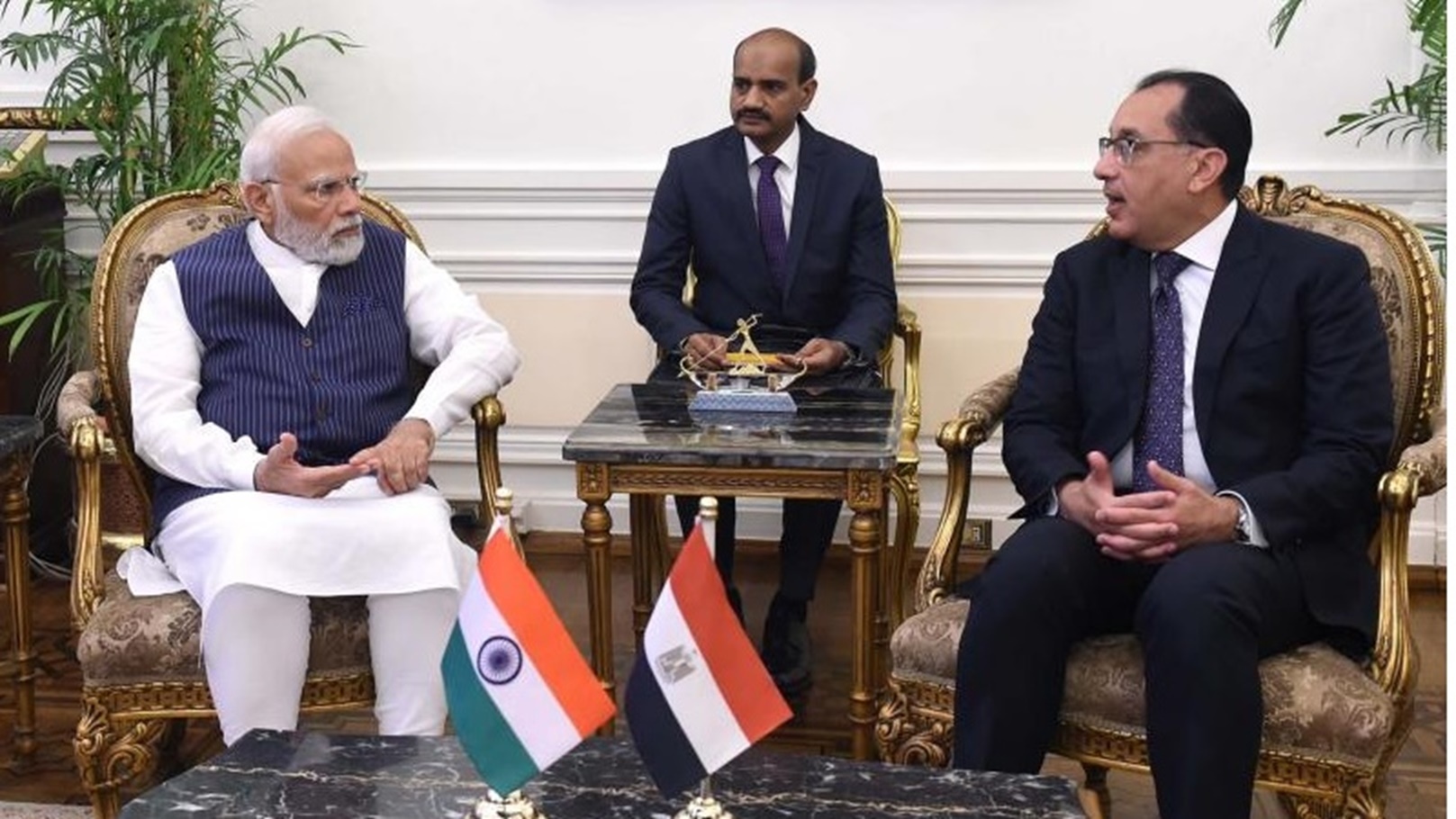 رئيس وزراء الهند مع دكتور مصطفي مدبولي