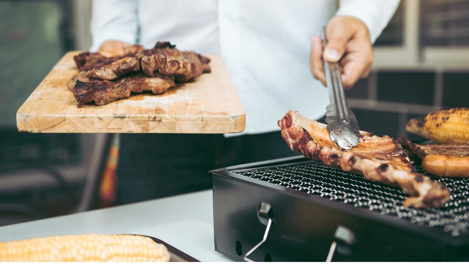 الأكل المشوي