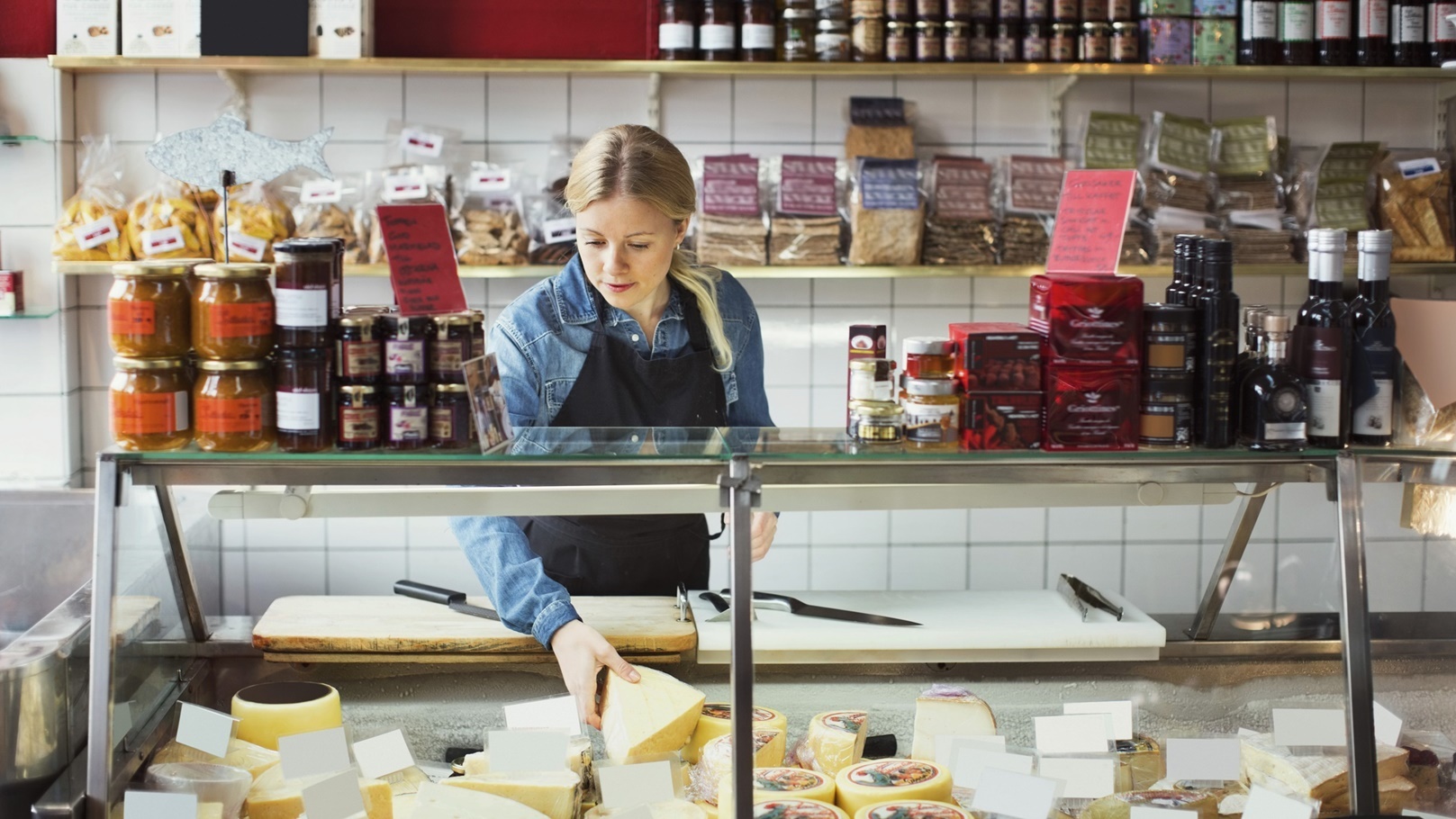 قسم الجبن في المتاجر