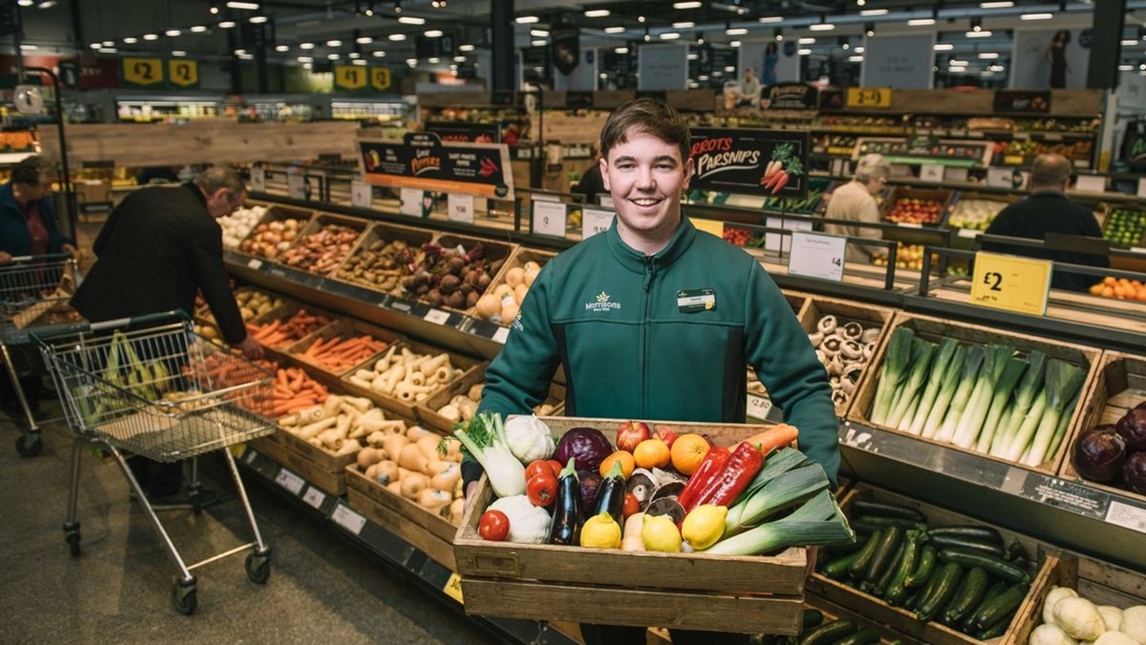 خضار وفاكهة فريش في السلاسل التجارية