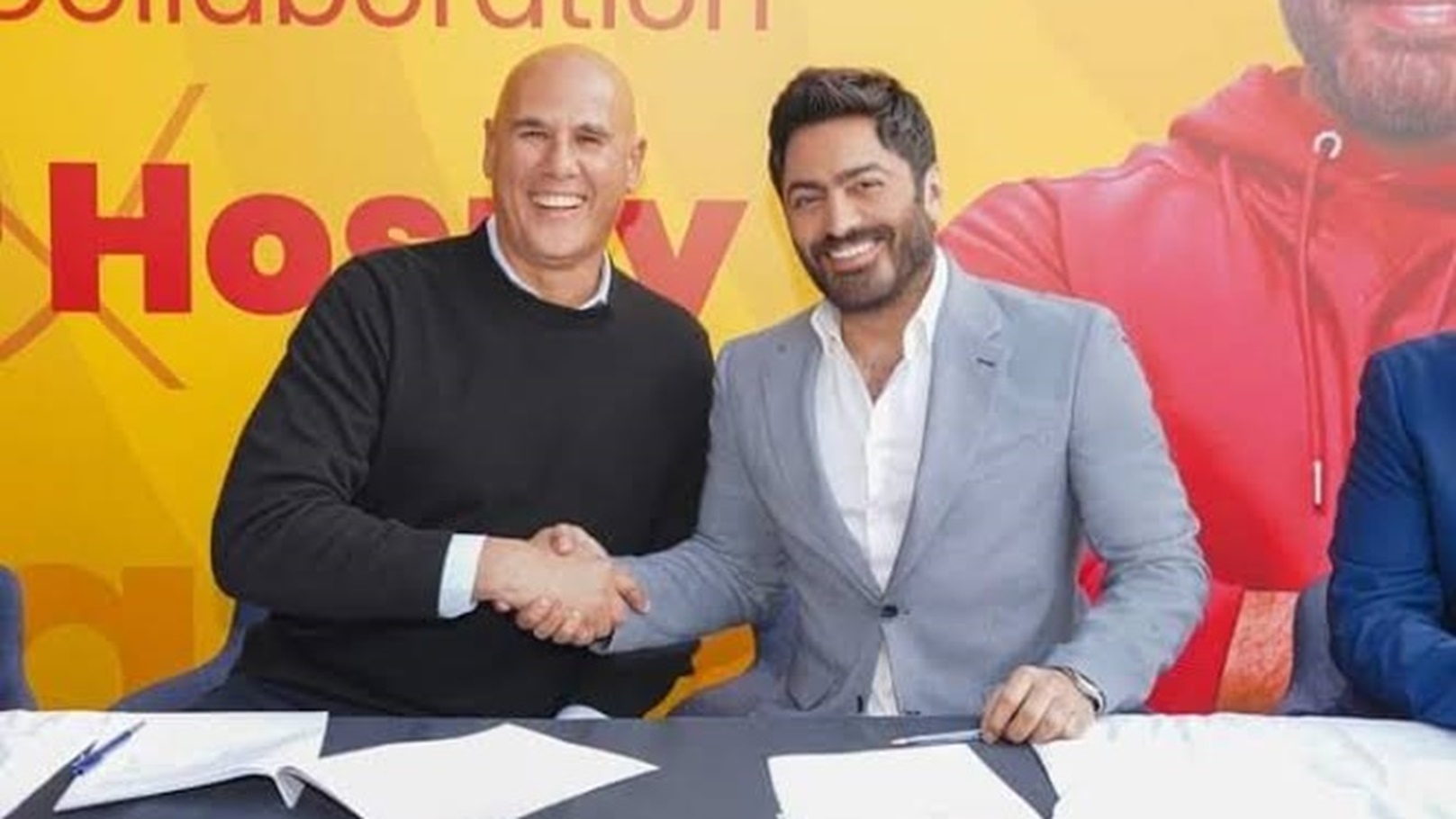 تامر حسني ومحمد شلباية