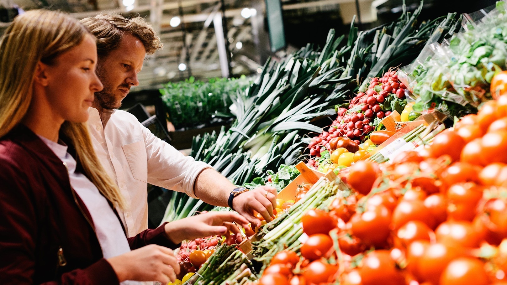خضار فريش في السلاسل التجارية