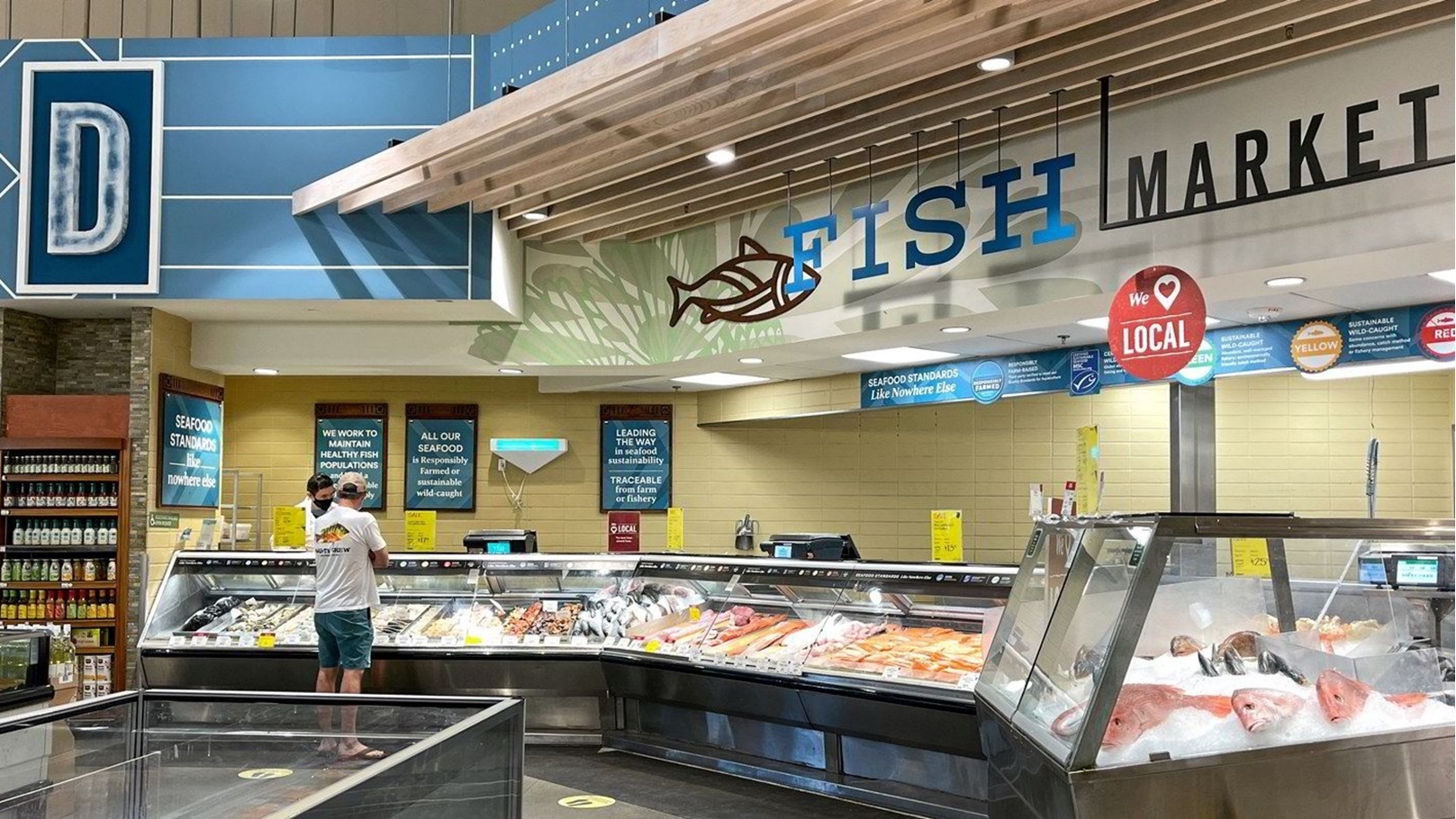 المأكولات البحرية في السلاسل التجارية